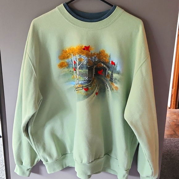Tops - Plus Size Vintage Graphic Crewneck Grandma Sweater Sweatshirt